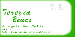 terezia bencs business card